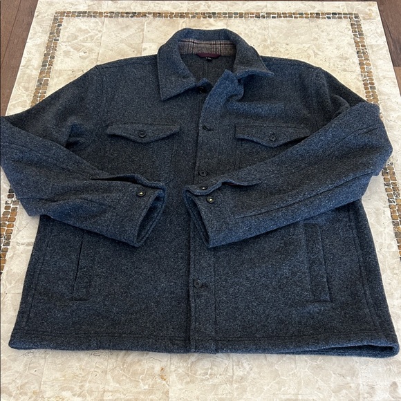 Bonobos Other - Bonobos Dark Gray Wool Lightweight Shirt Jacket